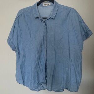 Madewell Blue Casual Button Down Shirt